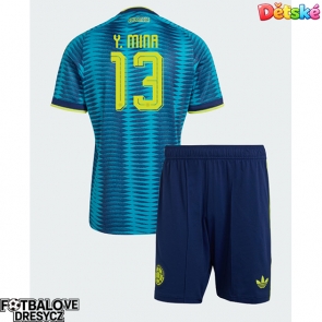Kolumbie Yerry Mina #13 Dětské Venkovní dres komplet MS 2026 Krátký Rukáv (+ trenýrky)